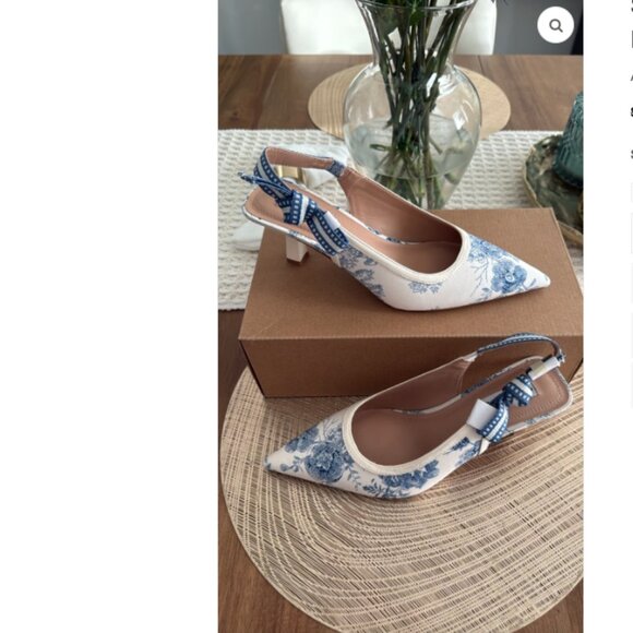 Steve Madden Rodes Versali Pointed Toe Kitten Heel Santorini Blue Pump Size 9 - Picture 1 of 1
